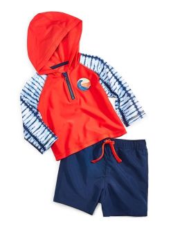 Baby Boys 2-Pc. Hooded Rash Guard, Created for Macy's