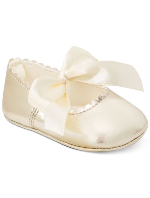 First Impressions Baby Girls Metallic Scalloped Ballet Flats, Created for Macy's