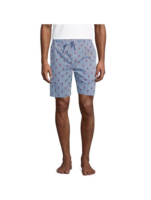 Men's Lands' End Broadcloth Pajama Sleep Shorts