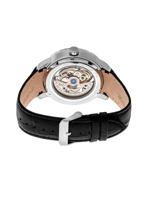 Heritor Automatic Ryder Genuine Leather Watch 44mm