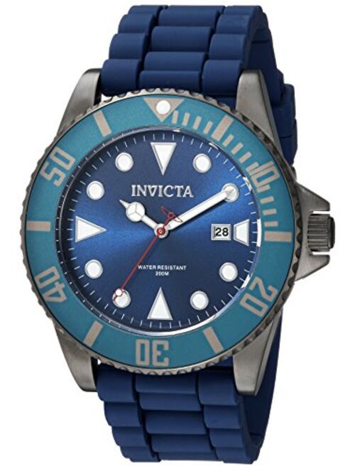 Invicta Men's Pro Diver Stainless Steel Quartz Watch with Silicone Strap, 22 (Model: 90305, 90306)