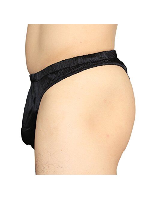 Paradise Silk Sexy 100% Silk Satin Underwear Mens Thong Briefs