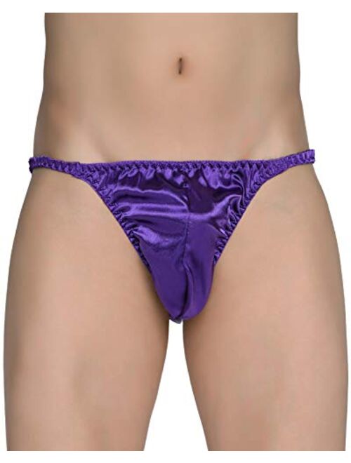 Satini Men's Underwear Satin Tanga Bikini Briefs Panties