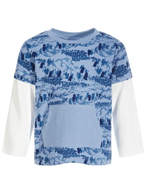 First Impressions Baby Boys Mountain-Print Long-Sleeve Top, Created for Macy's