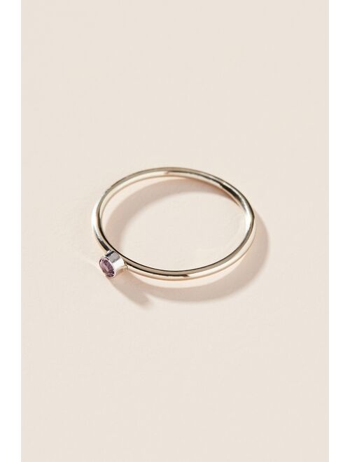 Maya Brenner 14K White Gold Birthstone Ring