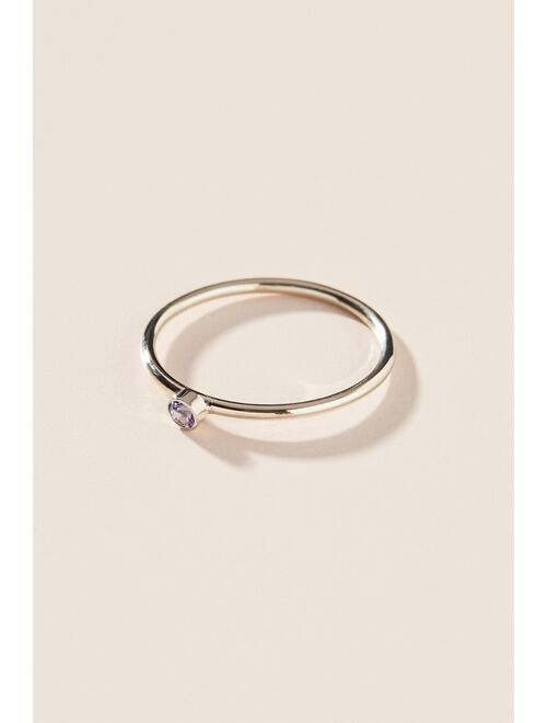 Maya Brenner 14K White Gold Birthstone Ring