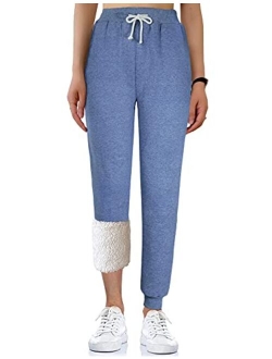 Ugerlov Women's Fleece Lined Sweatpants Winter Warm Athletic Joggers Sherpa Pants