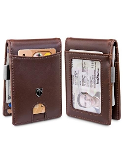 TRAVANDO Money Clip Wallet Atlanta Mens Front Pocket Slim RFID Blocking - Credit Card Holder - Mini Bifold