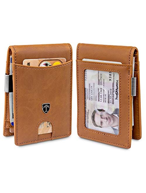 TRAVANDO Money Clip Wallet Atlanta Mens Front Pocket Slim RFID Blocking - Credit Card Holder - Mini Bifold