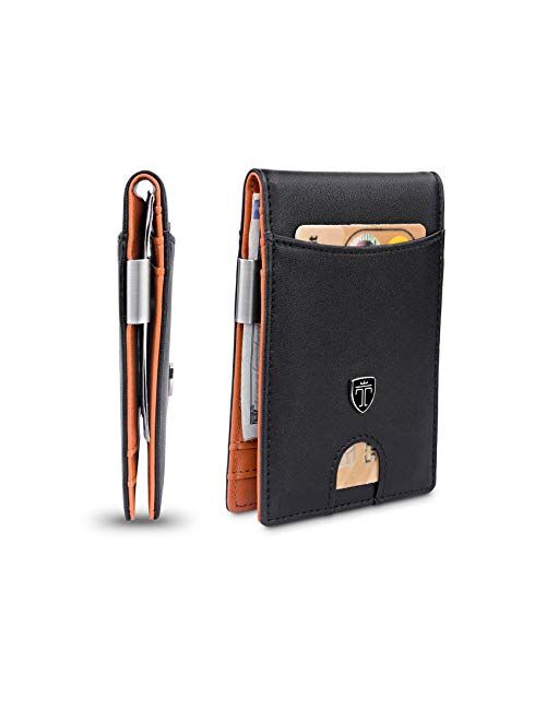 TRAVANDO Money Clip Wallet Atlanta Mens Front Pocket Slim RFID Blocking - Credit Card Holder - Mini Bifold