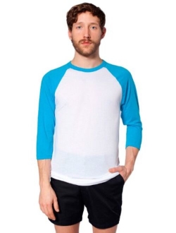 American Apparel Men's Unisex Poly-Cotton Raglan T-Shirt