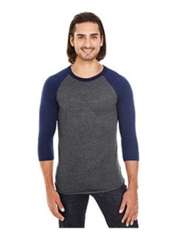 American Apparel Men's Unisex Poly-Cotton Raglan T-Shirt