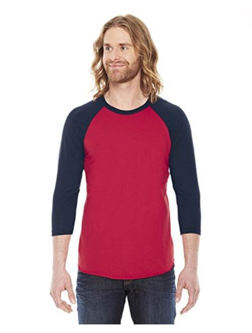 American Apparel Men's Unisex Poly-Cotton Raglan T-Shirt