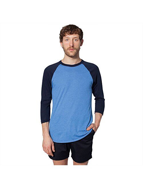 American Apparel Men's Unisex Poly-Cotton Raglan T-Shirt