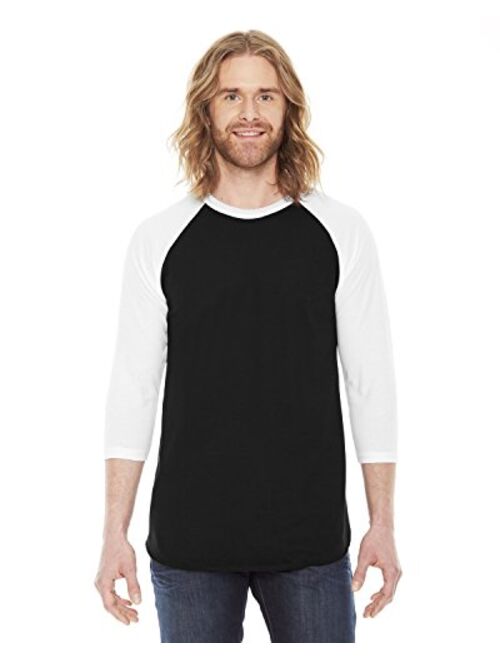 American Apparel Men's Unisex Poly-Cotton Raglan T-Shirt