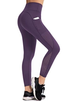 UURUN High Waisted Leggings for Women,Yoga Pants with Pockets, Tummy Control, Squat Proof, for Workout, Running