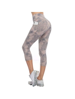 UURUN High Waisted Leggings for Women,Yoga Pants with Pockets, Tummy Control, Squat Proof, for Workout, Running