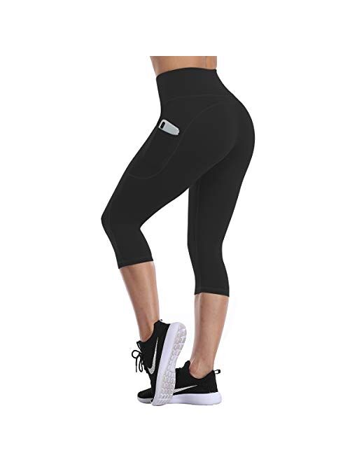 UURUN High Waisted Leggings for Women,Yoga Pants with Pockets, Tummy Control, Squat Proof, for Workout, Running