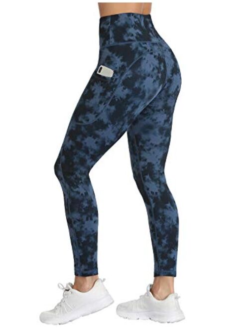 UURUN High Waisted Leggings for Women,Yoga Pants with Pockets, Tummy Control, Squat Proof, for Workout, Running