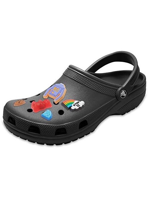 Crocs Mens and Womens Classic Clog w/Jibbitz Charms 5-Packs for Her