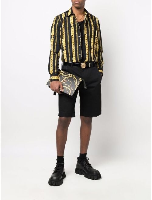 Versace Barocco chain-link print shirt