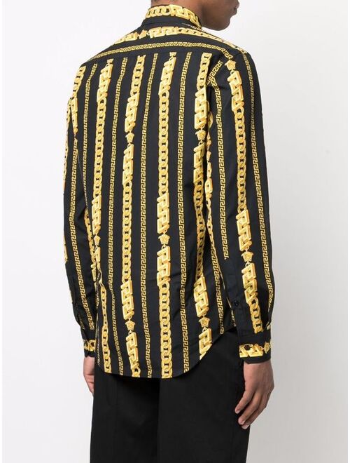 Versace Barocco chain-link print shirt