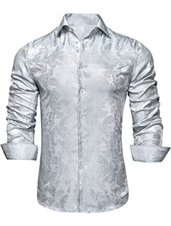 LOCALMODE Men's Regular Fit Cotton Business Casual Shirt Solid Short Sleeve  Button Down Dress Shirts