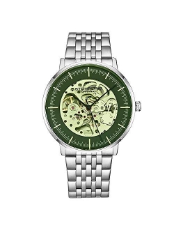 Men's Automatic Dress Watch with Stainless Steel Bracelet Mechanical self Winding Movement