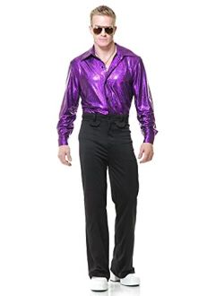 Charades Men's Crocodile Skin Disco Shirt