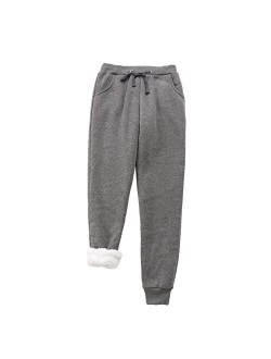 Hatop Women's Winter Warm Fleece Sweatpants Athletic Thick Sherpa Lined Active Running Joggers Pants