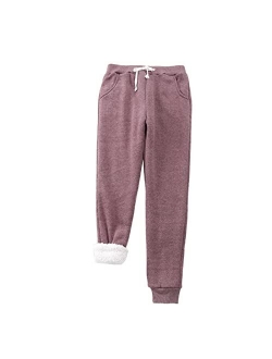 Hatop Women's Winter Warm Fleece Sweatpants Athletic Thick Sherpa Lined Active Running Joggers Pants