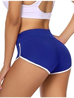 ADOME Women's Active Shorts Fitness Sports Yoga Booty Shorts for Running Gym Workout