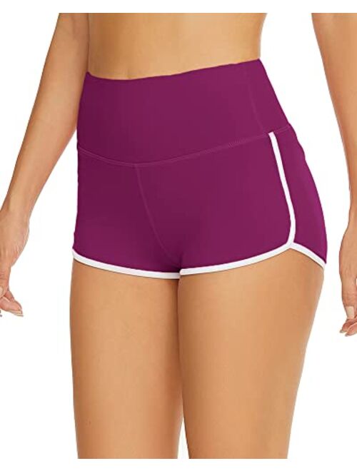 SEASUM Workout Booty Shorts for Women Scrunch Butt Lifting Yoga Short High  Waist
