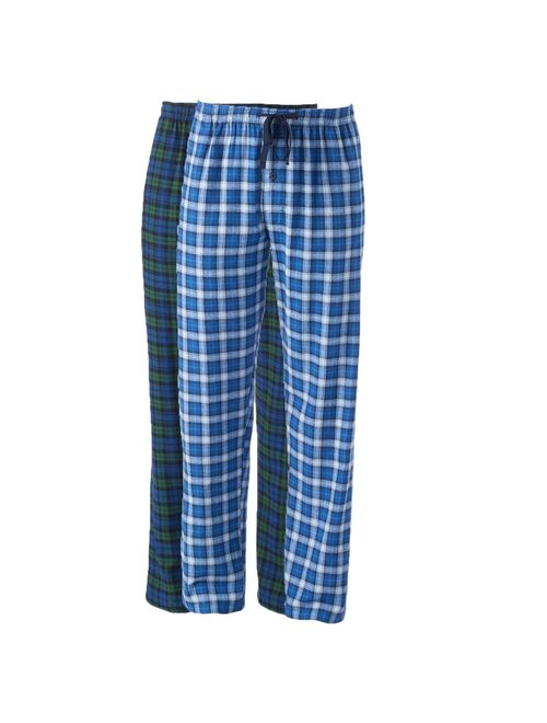 Men's Hanes® 2-pk. Plaid Flannel Pajama Pants