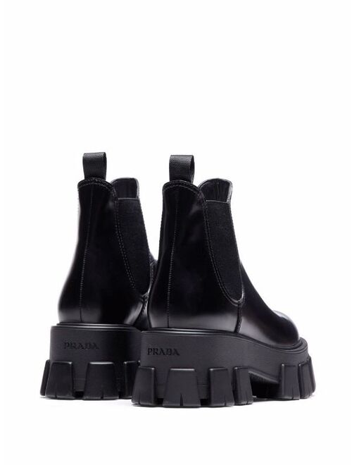 Prada Monolith brushed leather boots