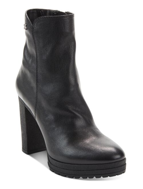 DKNY Women's Tessi Lug Sole Platform Booties