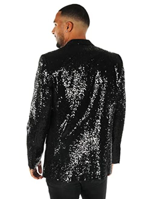 Tipsy Elves Men's Colorful Allover Sequin Blazers - Shiny Holiday New Years Ever Jackets