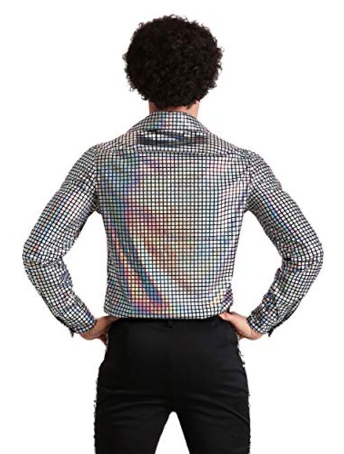 Fun Costumes Mens Disco Ball Shirt