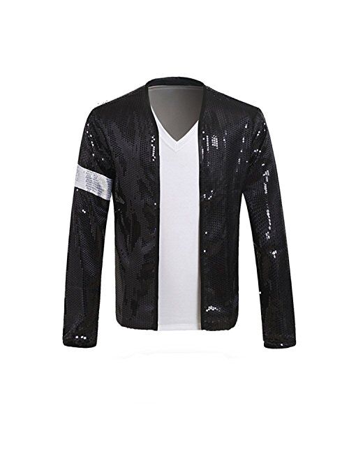 Xfang Adult perfom Holiday Party Dance Jacket Costume with Glove(L-Height:175cm-175cm)