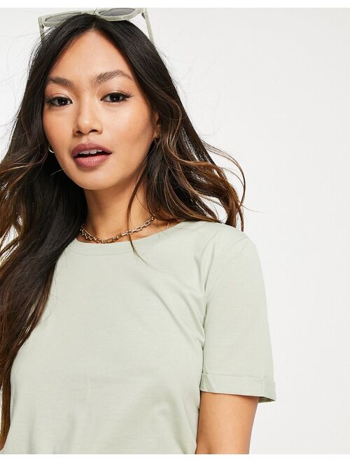 Vero Moda organic cotton T-shirt in light green