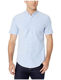 Men's Slim-Fit Short-Sleeve Pocket Oxford Shirt