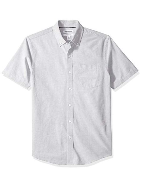 Amazon Essentials Men's Slim-Fit Short-Sleeve Pocket Oxford Shirt