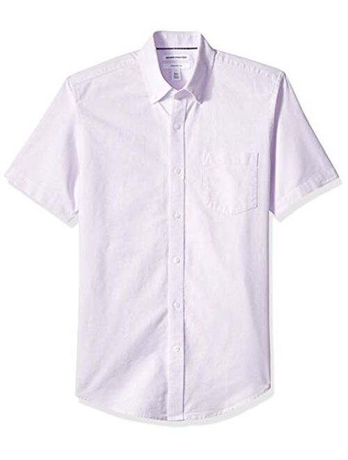 Amazon Essentials Men's Slim-Fit Short-Sleeve Pocket Oxford Shirt