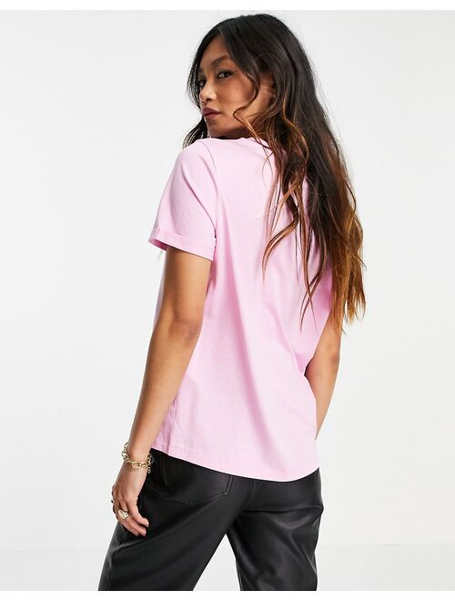 Vero Moda organic cotton T-shirt in pink