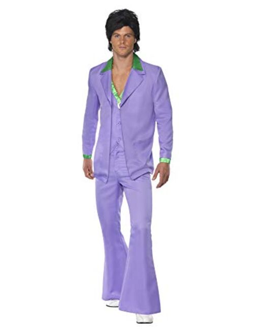 Smiffys mens Lavender 1970s Suit Costume