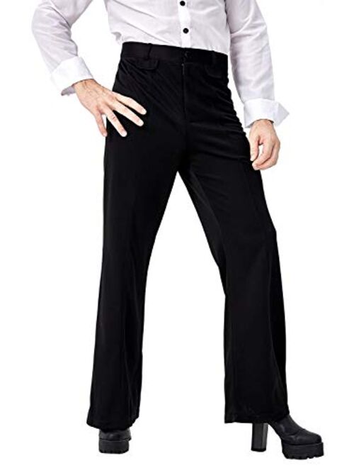 Ya-cos Men's Disco Pant Retro 70's Disco Pants Trousers Bell Bottoms