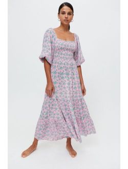 UO Lottie Lace-Up Midi Dress