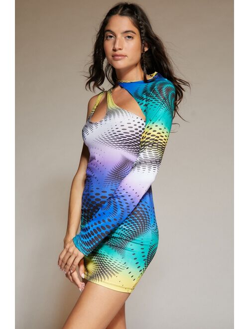 Jaded London Y2K Dot Swirl Mini Dress