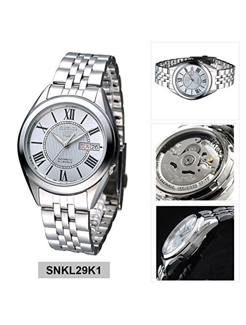 Seiko 5 SNKL29K1 Automatic Silver Steel Bracelet & Case Men's Watch