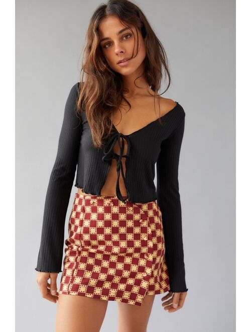 Urban outfitters UO Jagger Button-Front Mini Skirt